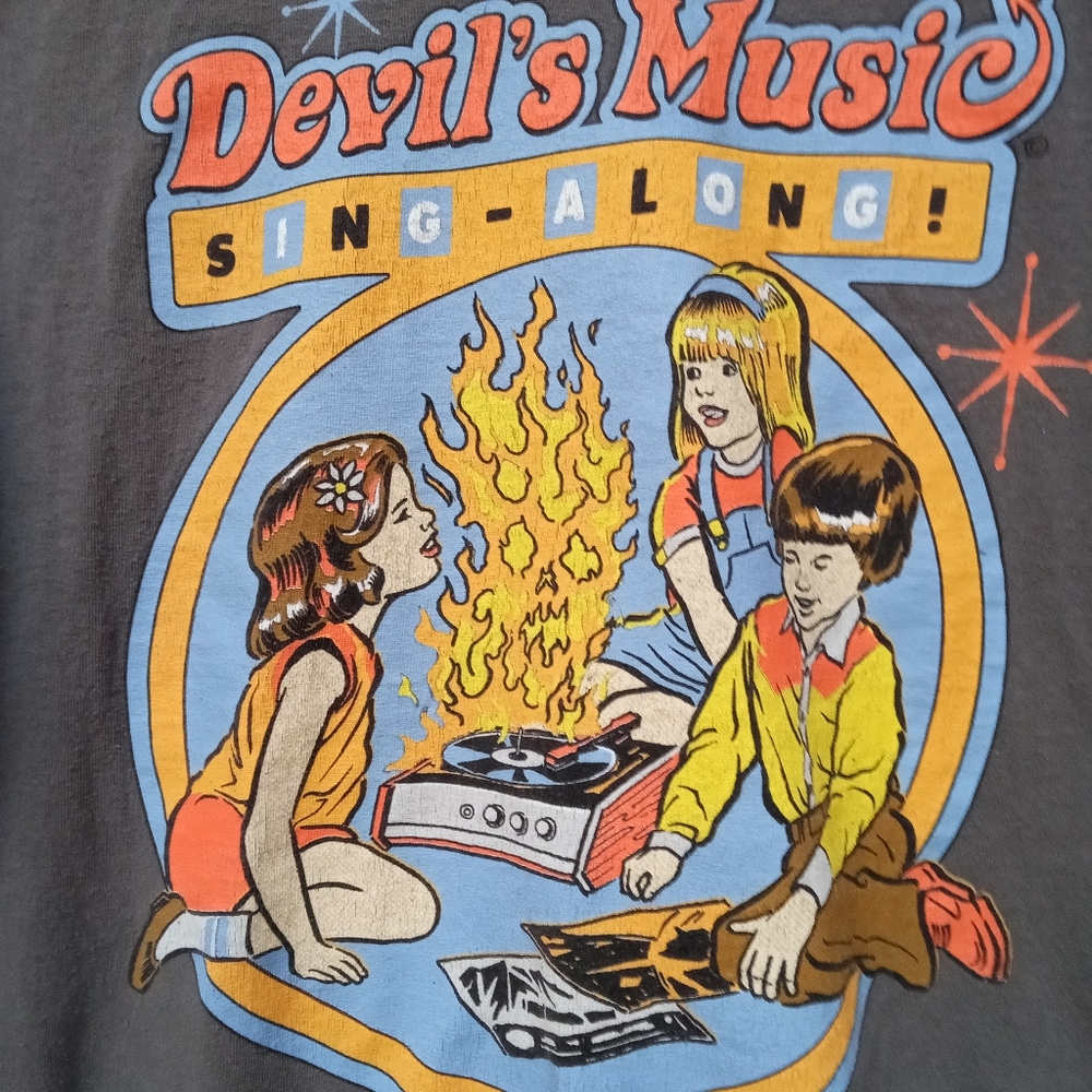 Steven Rhodes Devil's Sing A long tee - Picture 2 of 4